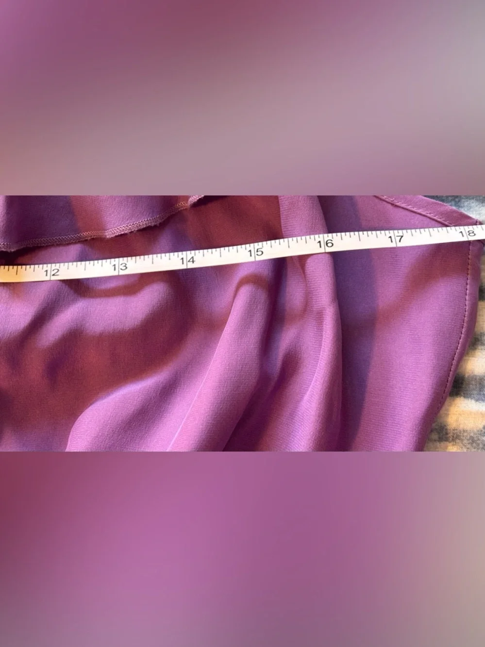 🌸 Parker 100% Silk Elastic Smoked Waist Purple Dress Size Medium